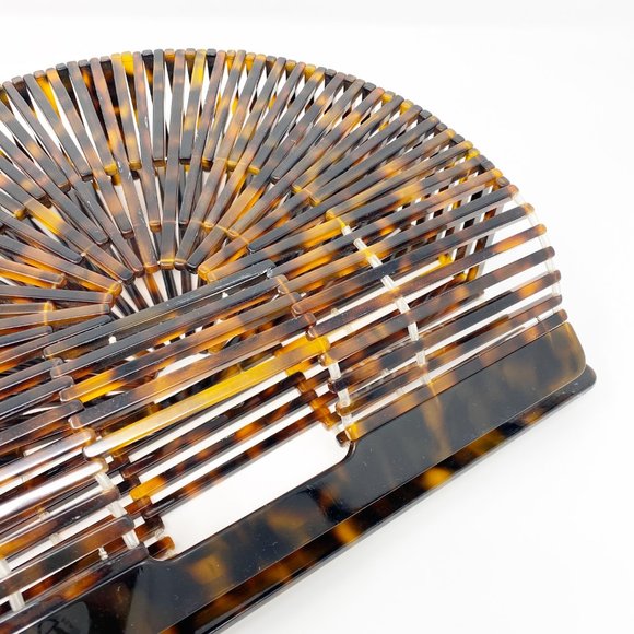 Acrylic Arc Handbag in Tortoise - Picture 3 of 7